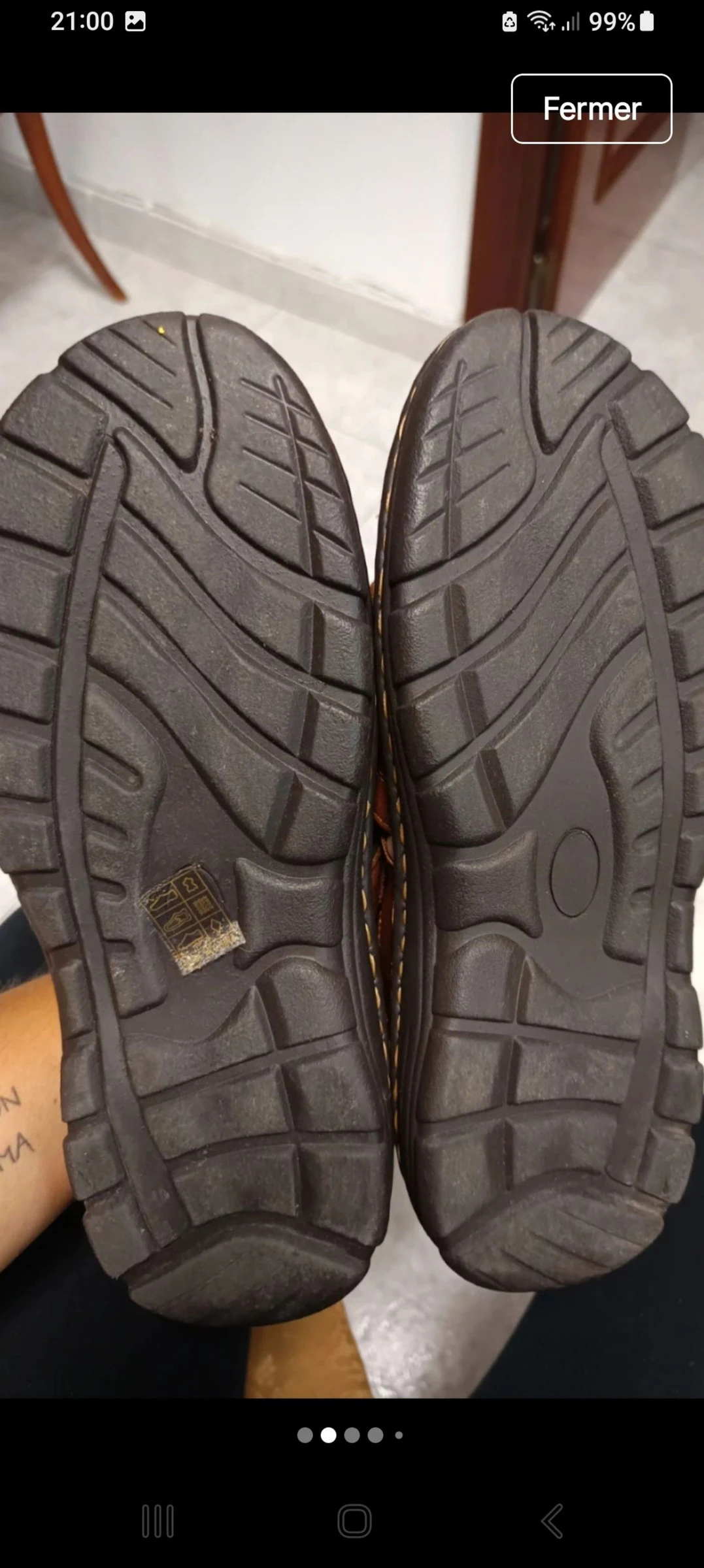 Leren sandalen maat 40 bruin uitstekende staat – photo 5